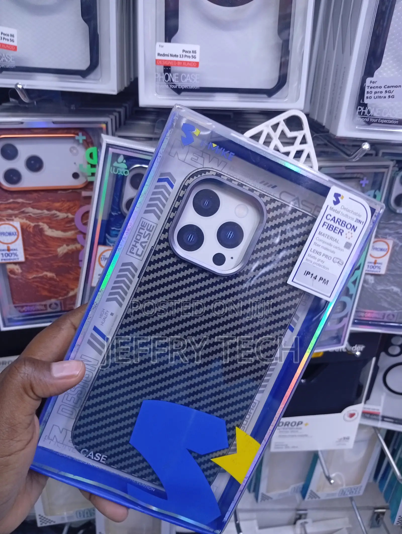 iPhone 14 Pro Max Woven Carbon Fiber Texture Case