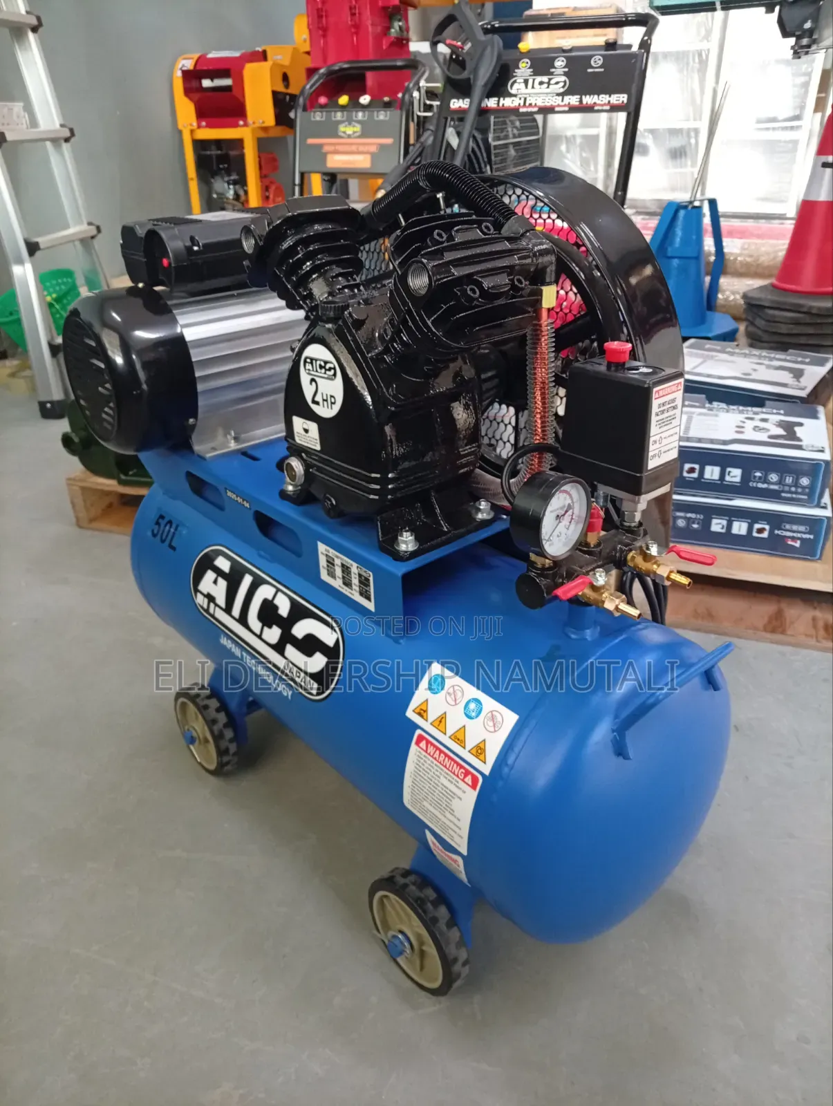 Portable 50l Air Compressor With Twin Cylinder Pump/ Ac250s