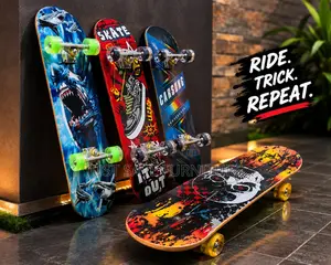 Assorted Double Kick Skateboard With Pu Wheels Abec Bearings