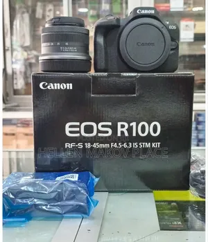 Canon Eos R100 Mirrorless Camera With Rf 18-45mm Lens
