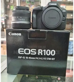 Canon Eos R100 Mirrorless Camera With Rf 18-45mm Lens