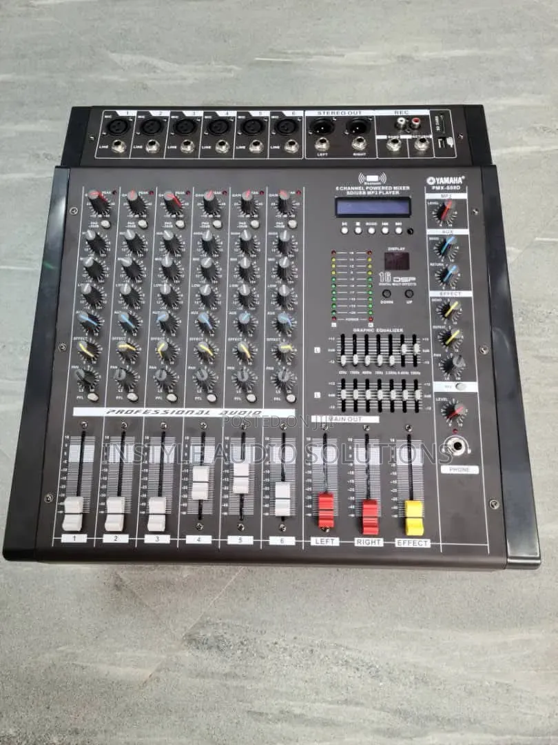 Yamaha 8 Channels Powered Mixer Usb and Bluetooth Enabled 1000w Output