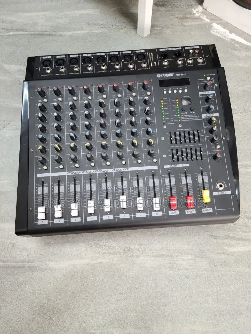 Yamaha 8 Channels Powered Mixer Usb and Bluetooth Enabled 1000w Output