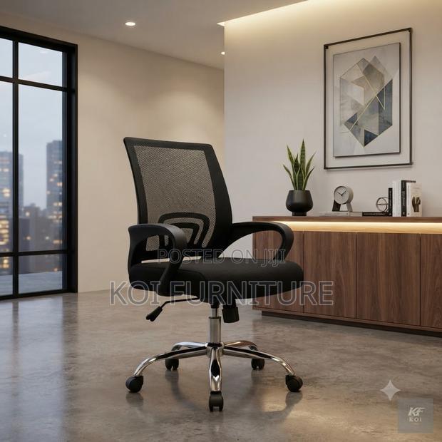 Office Chairs; Ergonomic Mid Back Support Office Clerical Chairs - thumbnail 2