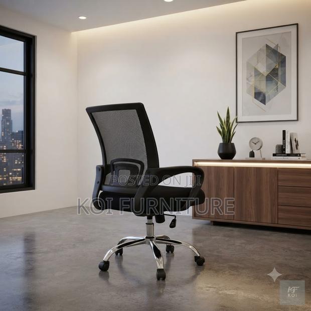 Office Chairs; Ergonomic Mid Back Support Office Clerical Chairs - thumbnail 3