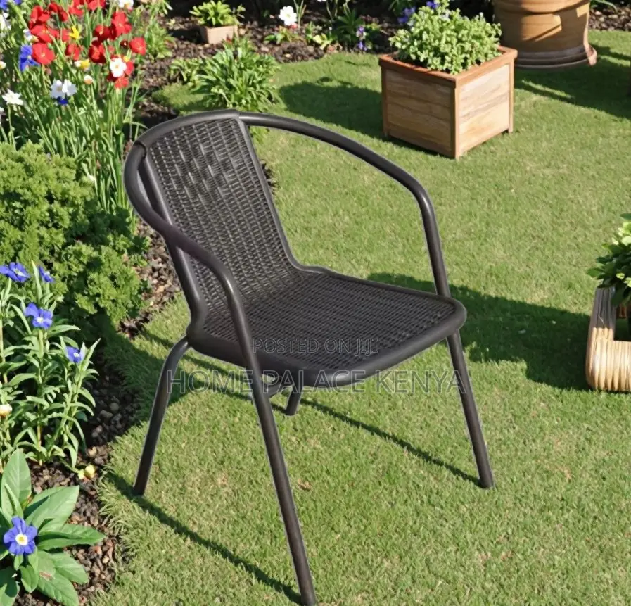Patio Chair: Waterproof Metallic Courtyard Bistro Chair