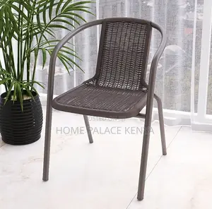 Patio Chair: Waterproof Metallic Courtyard Bistro Chair