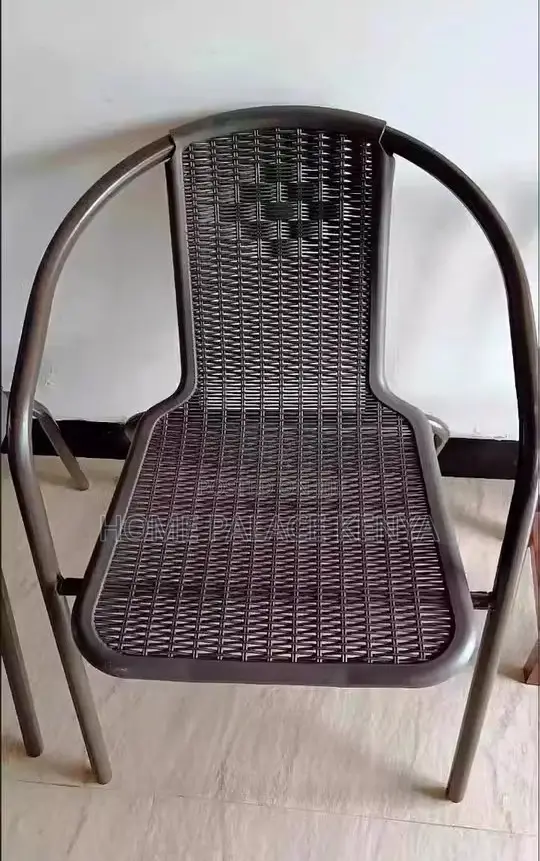 Patio Chair: Waterproof Metallic Courtyard Bistro Chair