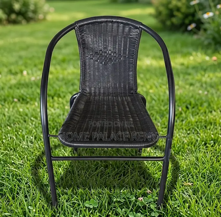 Patio Chair: Waterproof Metallic Courtyard Bistro Chair