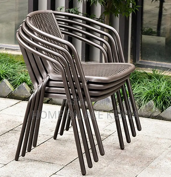 Patio Chair: Waterproof Metallic Courtyard Bistro Chair