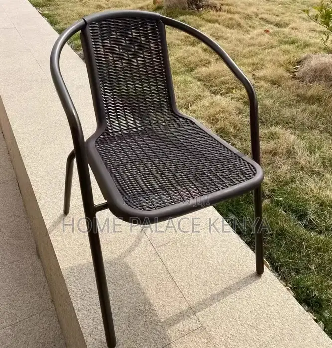 Patio Chair: Waterproof Metallic Courtyard Bistro Chair