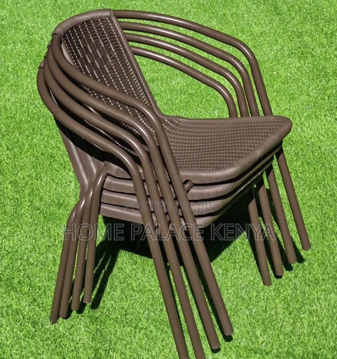 Patio Chair: Waterproof Metallic Courtyard Bistro Chair