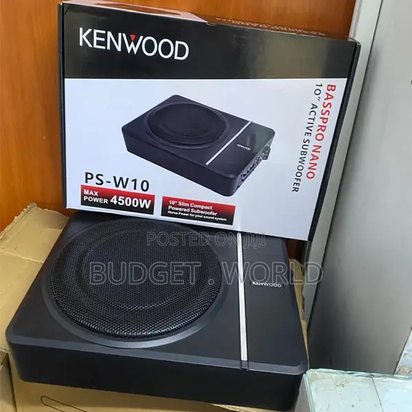 Kenwood Ps W10 4500w 10-Inch Powered Underseat Car Subwoofer With Deep