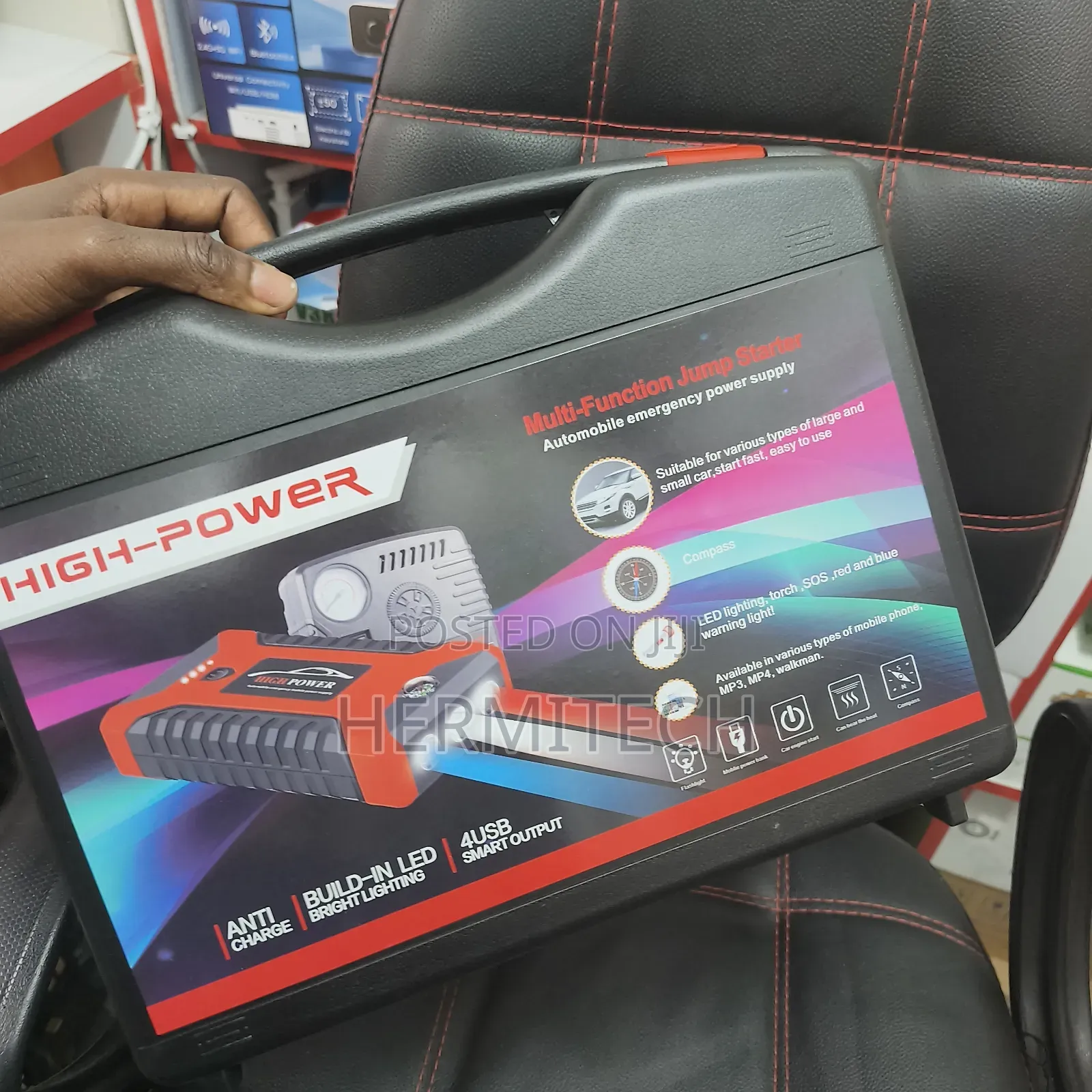 High Power Car Jump Starter Kit Full Kit With Battery Jumpers