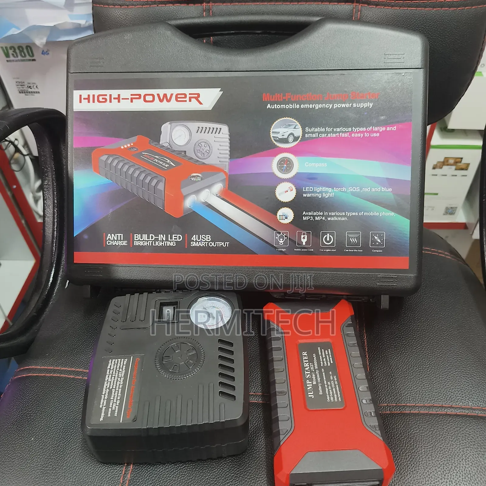 12v High Power Car Jump Starter Kit Full Kit 99800mah Battery Capacity