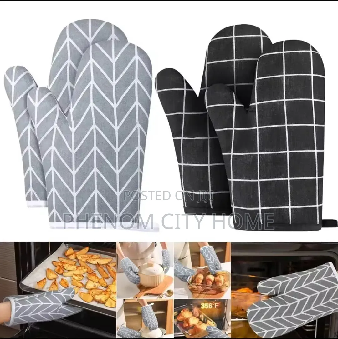 Heat Resistant Insulated Oven Gloves Plus Mittens