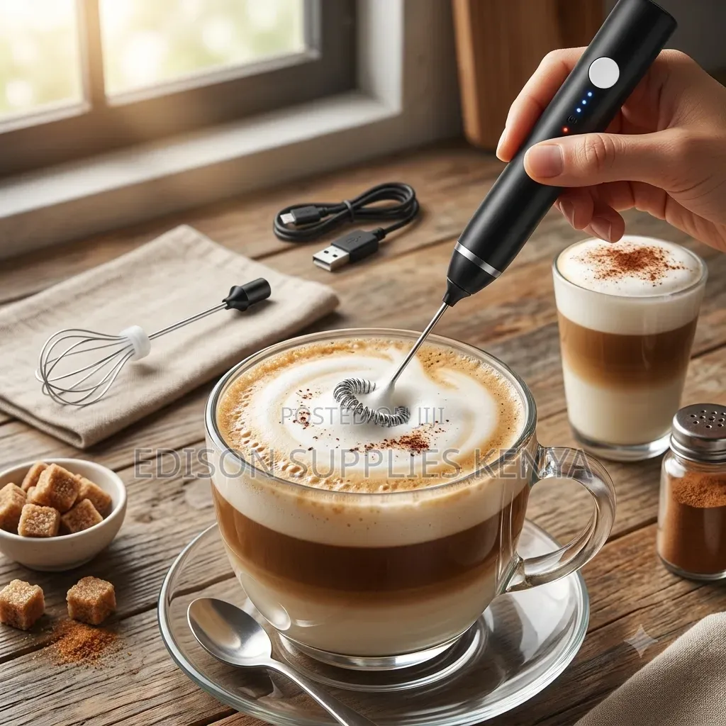 Milk Frother For Coffee Cocoa ​2-in-1 Rechargeable Milk Frother