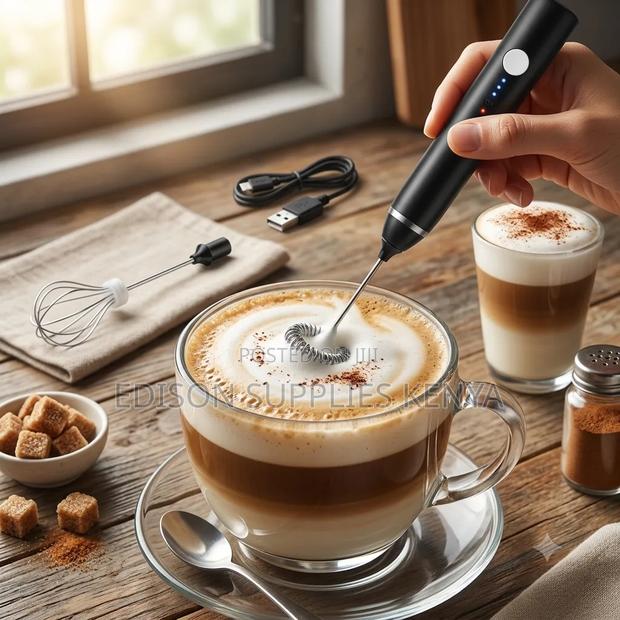 Milk Frother For Coffee Cocoa 2-in-1 Rechargeable Milk Frother