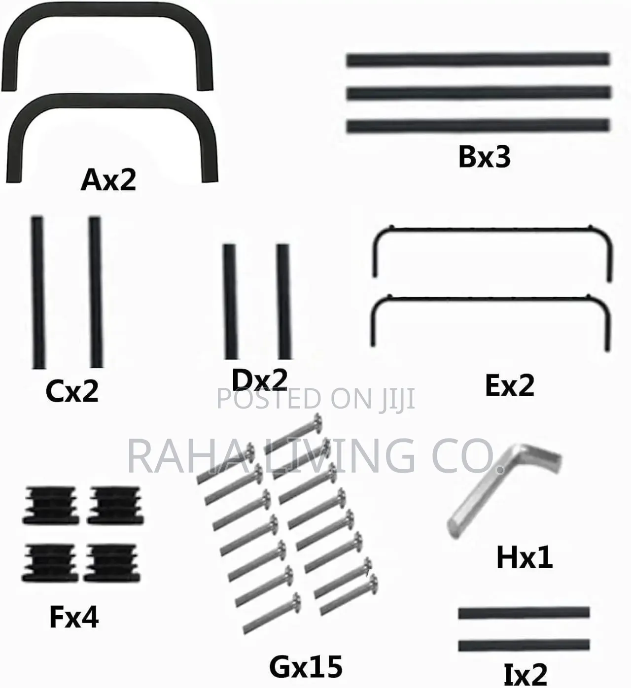 Double Pole Clothing Rack on Wheels | 110x40x150cm | 2 Colours