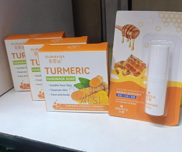 Turmeric Glow Essentials – 3 Soaps + Lip Balm