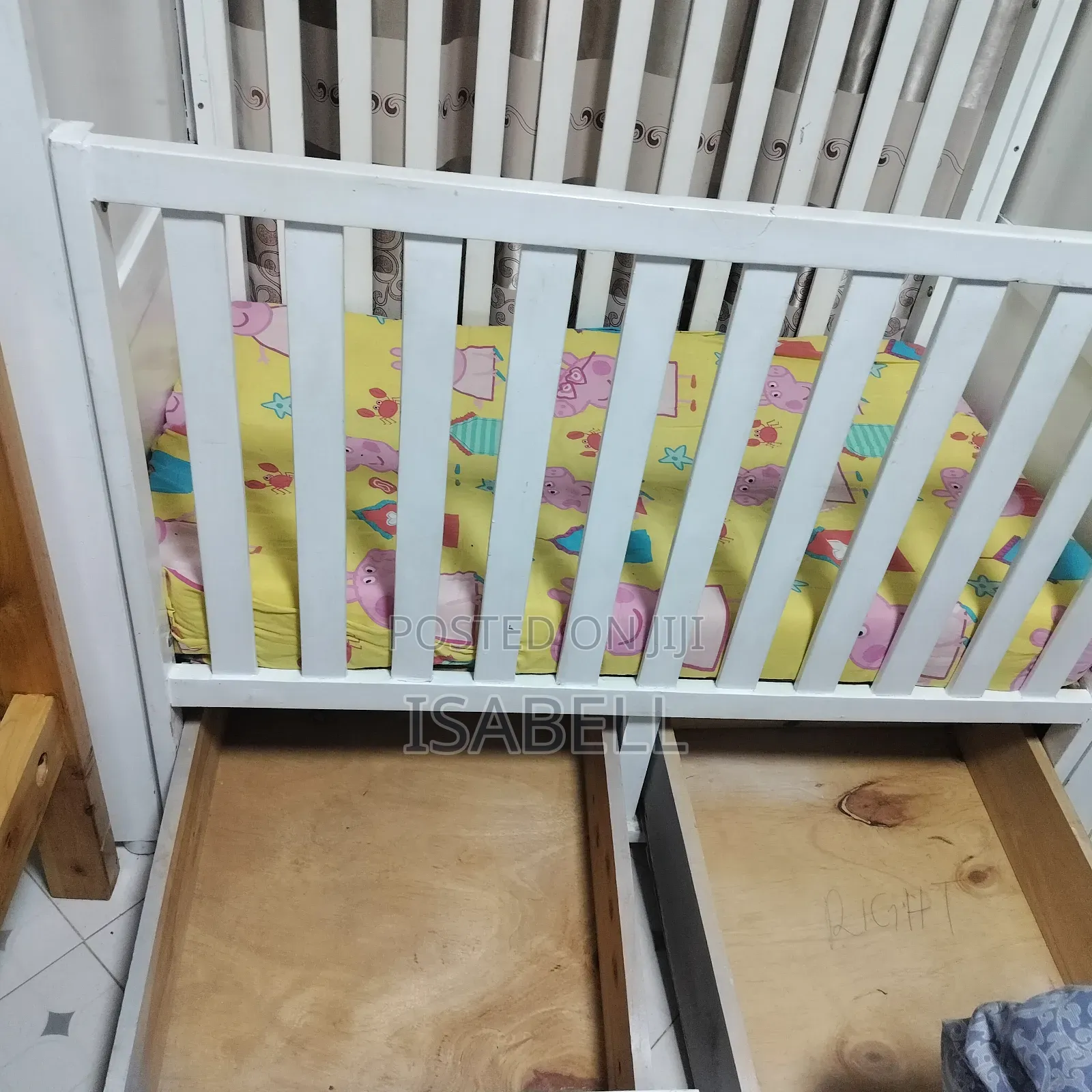 Baby Cot Medium Size Together With Mattress.