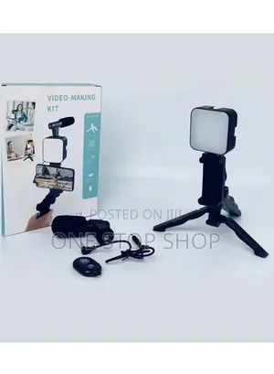 Professional Video Vlogging Production Kit With Led Light