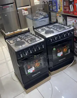 Black 50*55 Globalstar Jet 3+1 Standing Cooker With Electric Oven