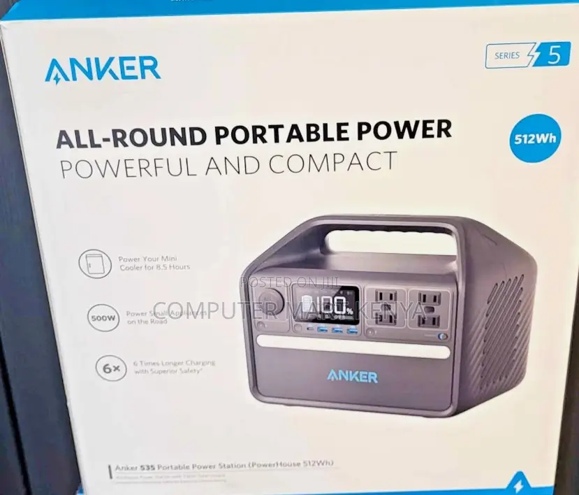 Anker 535 Portable Power Station (Powerhouse 512wh) Black