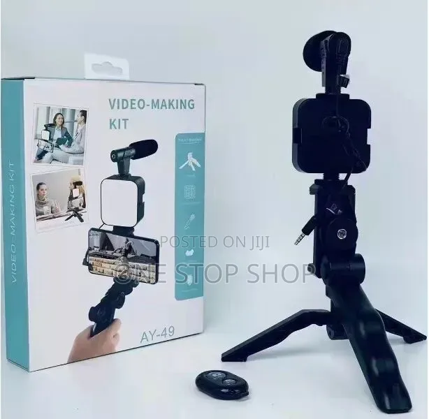 Professional Video Vlogging Production Kit With Led Light