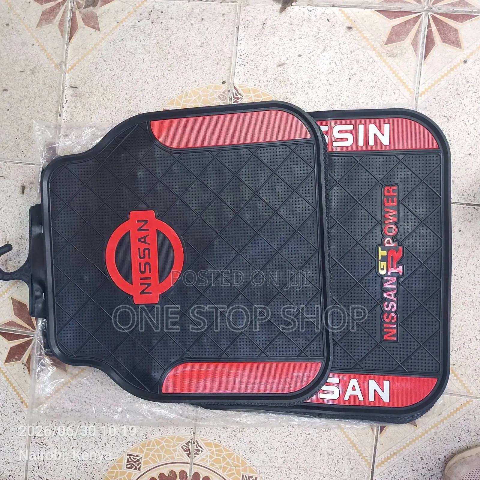 5pc Nissan Gt_r Power Branded Floor Leatherette Pattern Base Mat Set