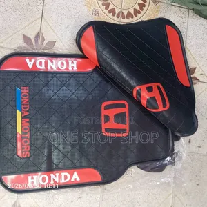 5pc Honda Motors Floor Carpet Mats With Red Accents