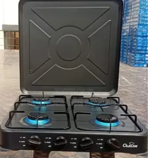 Olelon 4 Burner Gas Stove Cooker With Cover Lid