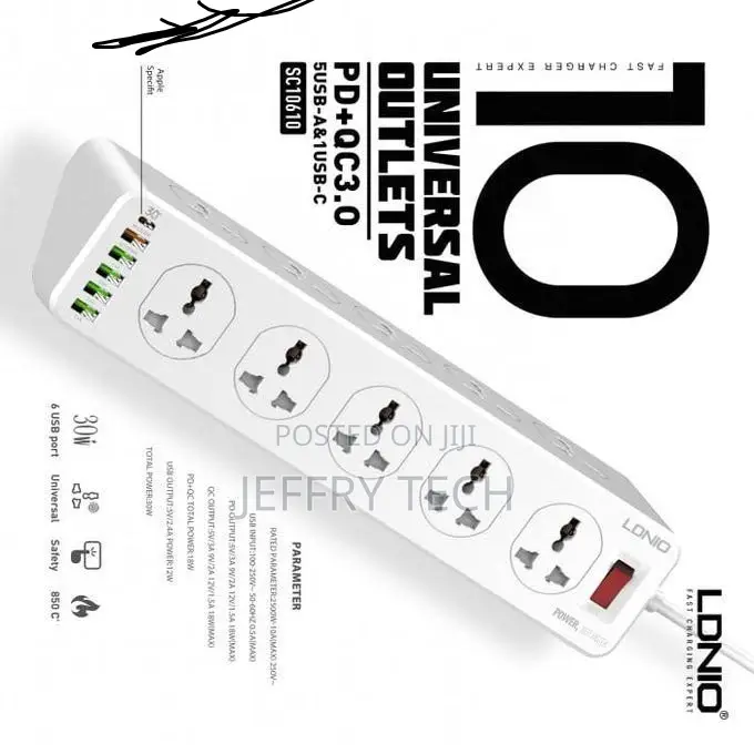 Ldnio Pd/5usb/10 Sockets Extension