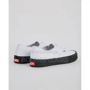 White Upper With Black Sole Vans