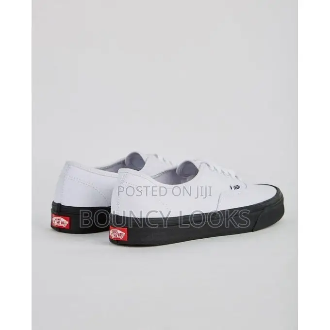 White Upper With Black Sole Vans
