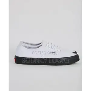 White Upper With Black Sole Vans