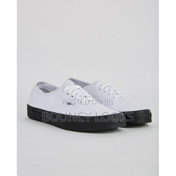 White Upper With Black Sole Vans