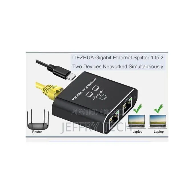 Gigabit Router Broadband Network Distribution Connector – 1 To 2 Head