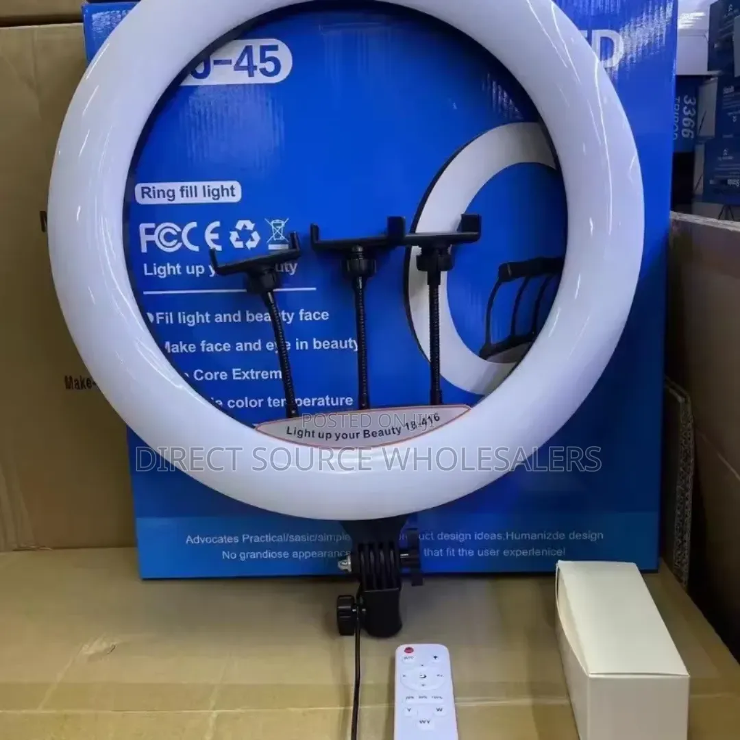 Studio 18-inch Ring Light With Phone Holder Tripod