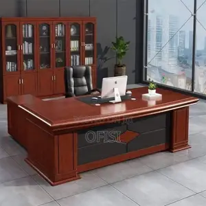 Office Desk; 1.8m Executive Office Desk – Mahogany Finish