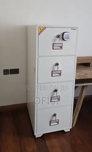 Office Cabinet; 4-Drawer Fireproof Filing Cabinet - 266kgs