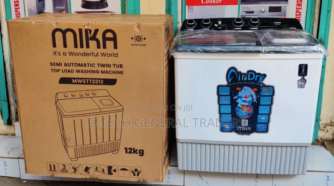 Mika 12lg Extra Large Capacity Twin Tub Semi Automatic Washing Machine