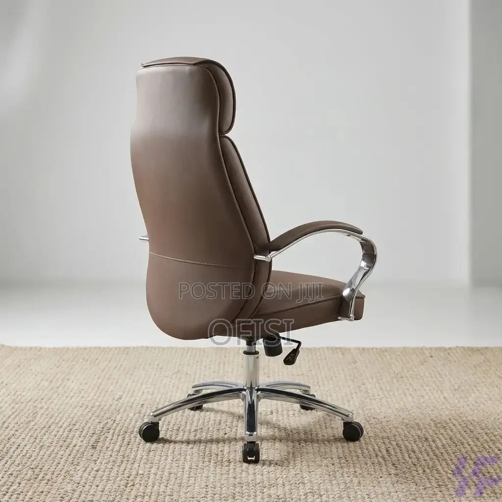Office Chair; Brown Executive Leather Office Chair