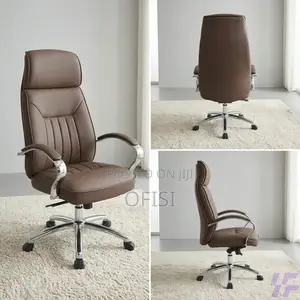 Office Chair; Brown Executive Leather Office Chair