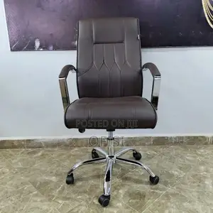Office Chair; Executive High Back Leather Office Chair