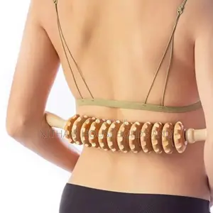 Curved Wood Massage Roller Stick