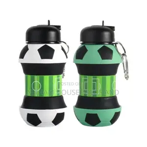 Foldable Football Shaped Silicon Water Bottles