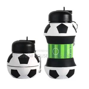 Foldable Football Shaped Silicon Water Bottles