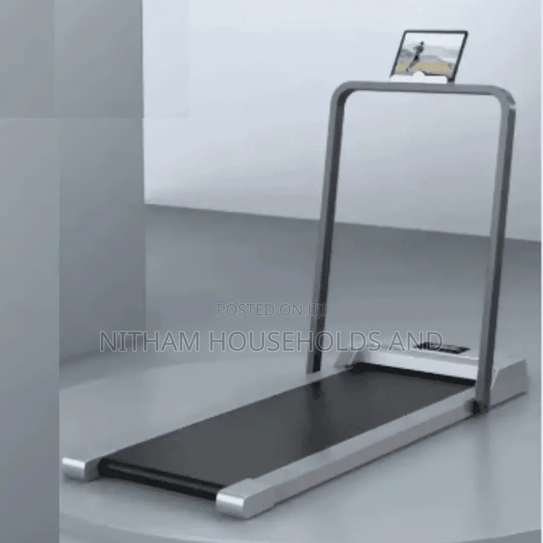 Foldable Walking Pad Treadmill With Handle Bars