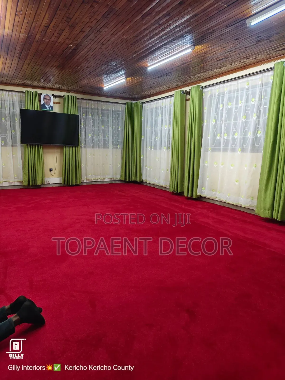 Red Vip 10mm Conference Halls Wall to Wall Carpets